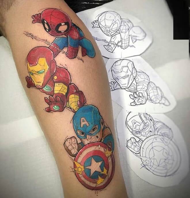 Small Captain America Tattoo