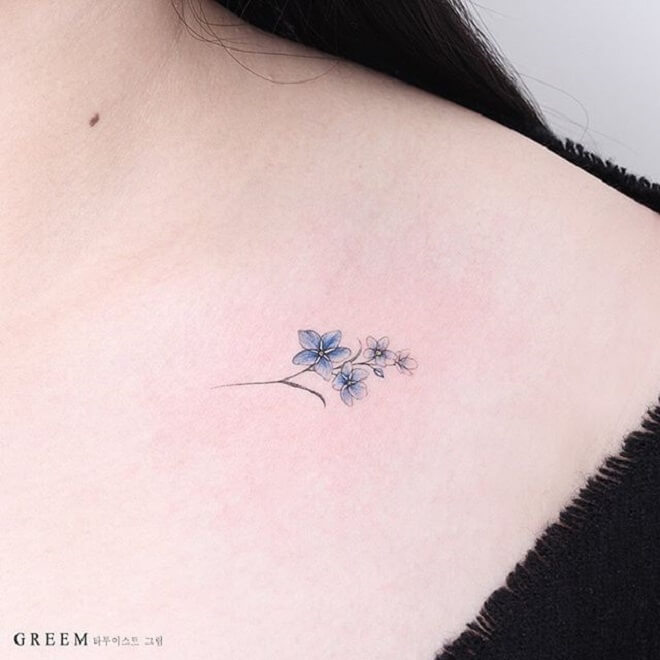 Small Forget Me Not Tattoo