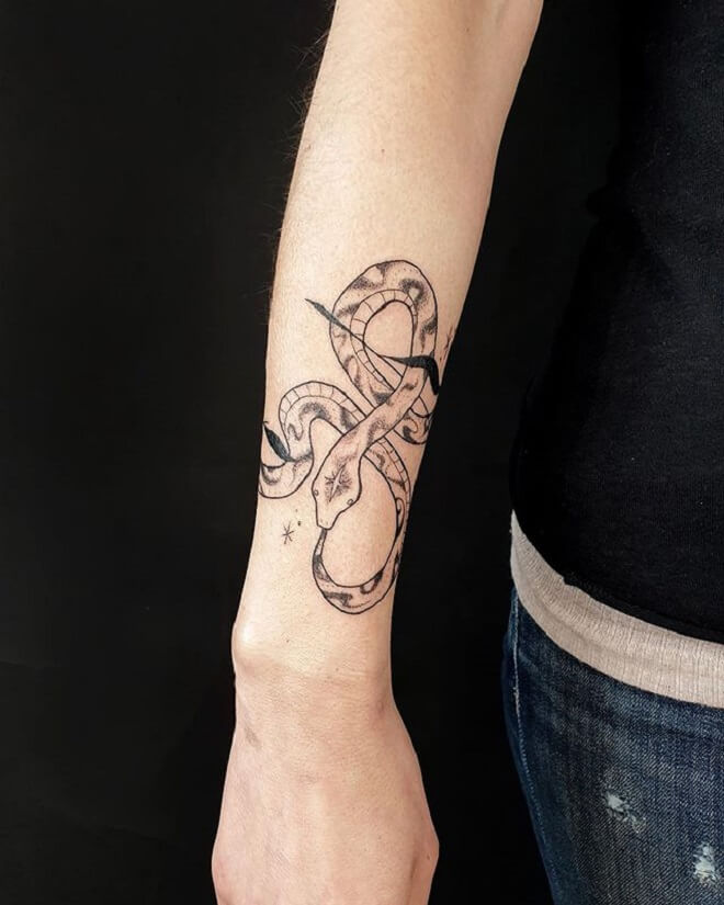 Snake Wristband Tattoo