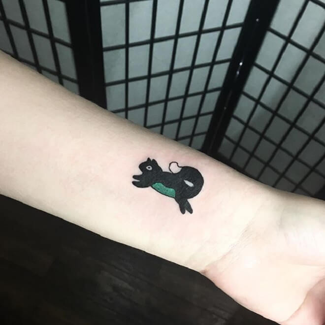 Squirrel Cute and Small Tattoo