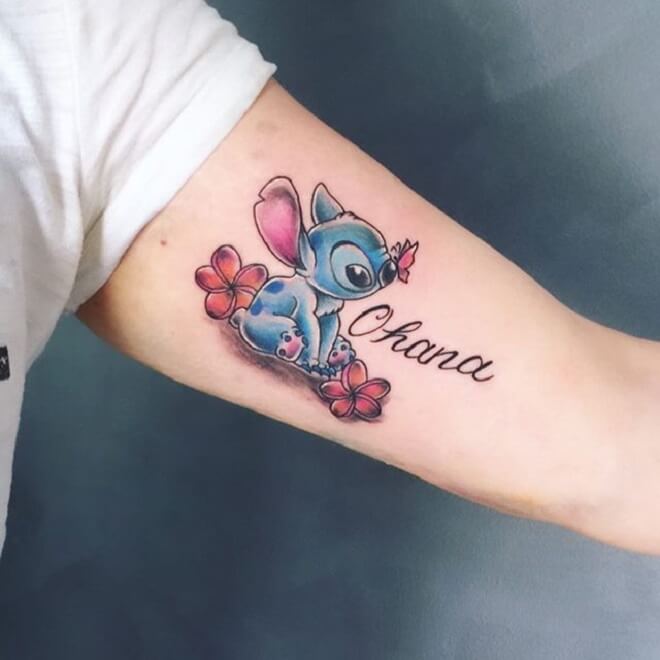Stitch Colorful Tattoo