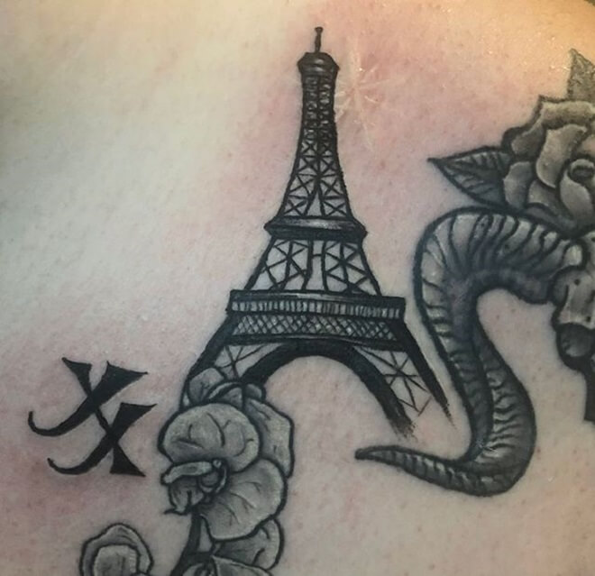 Super Eiffel Tower Tattoo