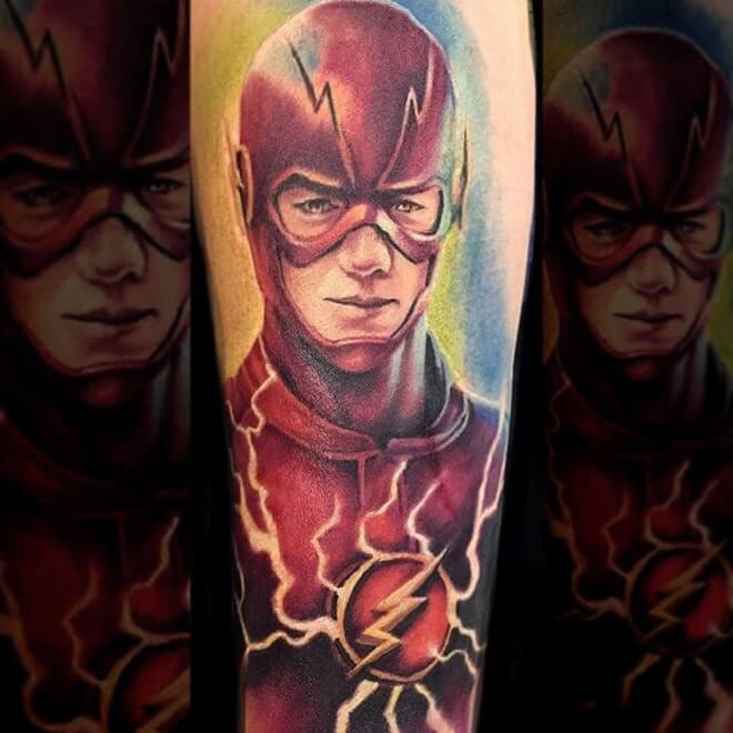 Superhero Flash Tattoo