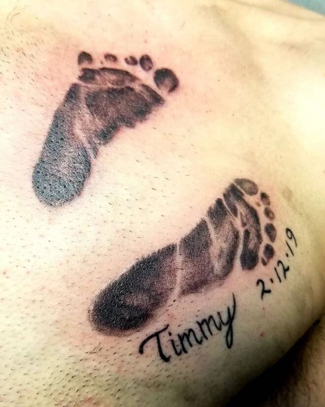 Supreme Footprint Tattoo