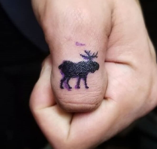 Thumb Moose Tattoo