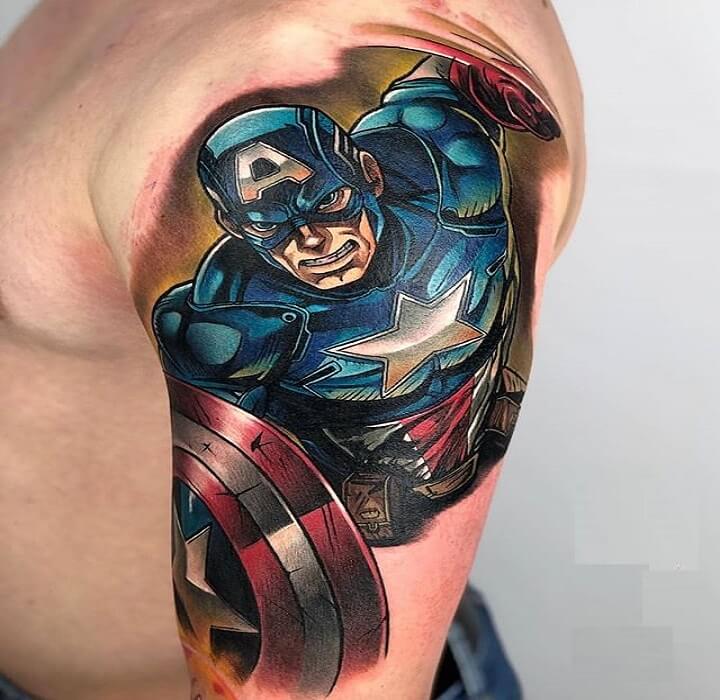 Top Captain America Tattoo