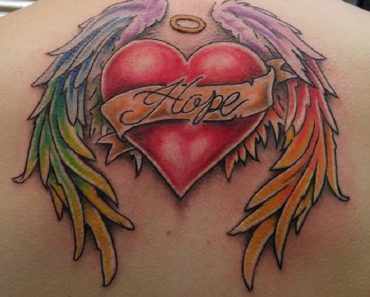 Top Heart with Wings Tattoo