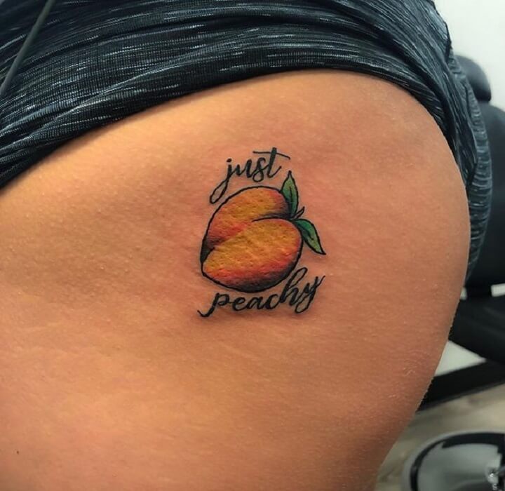 Top 30 Peach Tattoos | Supreme Peach Tattoo Designs & Ideas.