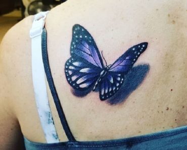 Top Purple Butterfly Tattoo