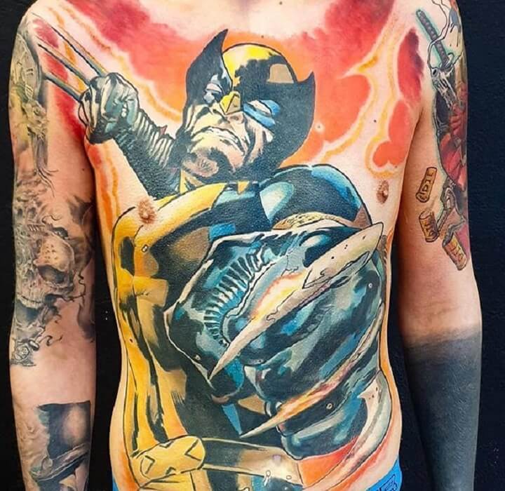 Top Wolverine Tattoo. 