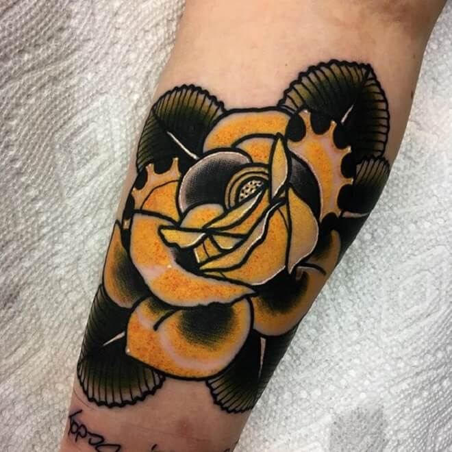 Traditional Rose Tattoo Designs