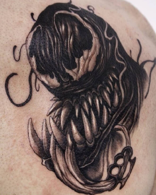 Venom Black Design Tattoo