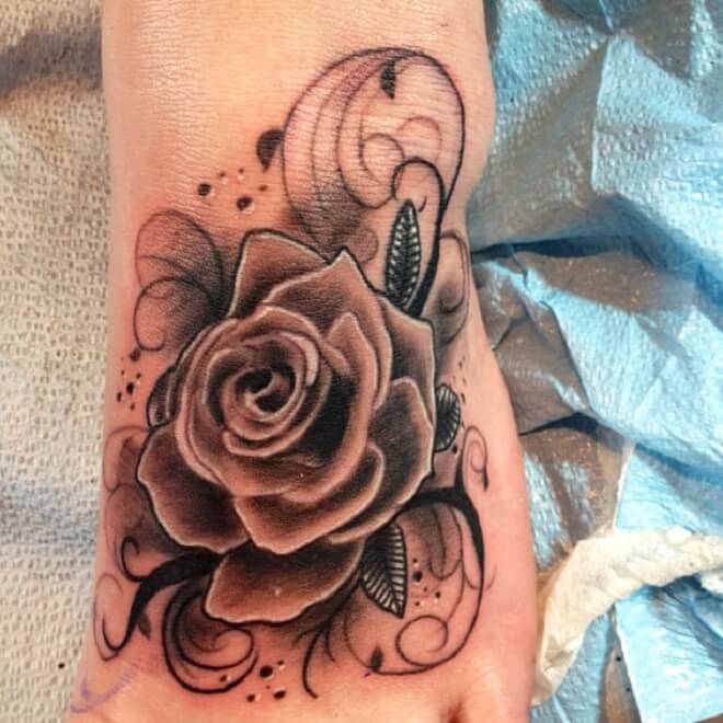 Vine Rose Tattoo Designs