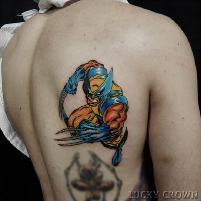 Wolverine Back Side Tattoo