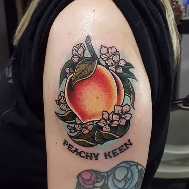 Women Peach Tattoo