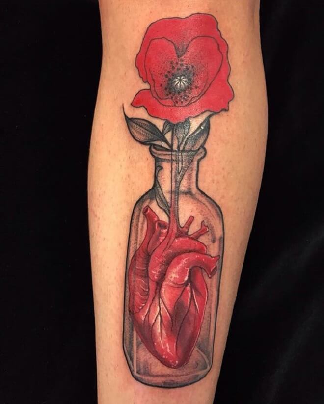 Amazing Anatomical Heart Tattoo