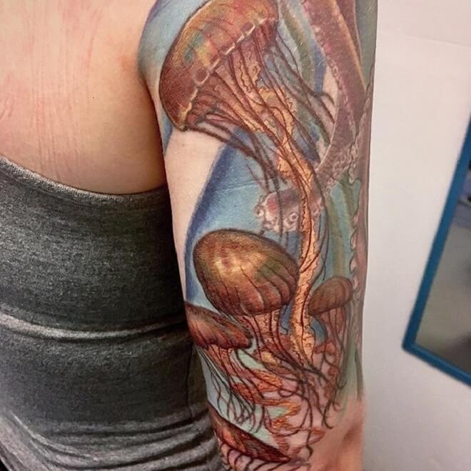 Amazing Jellyfish Tattoo