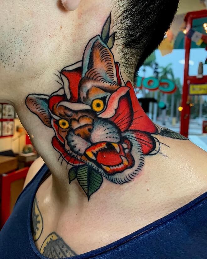Amazing Neck Tattoo
