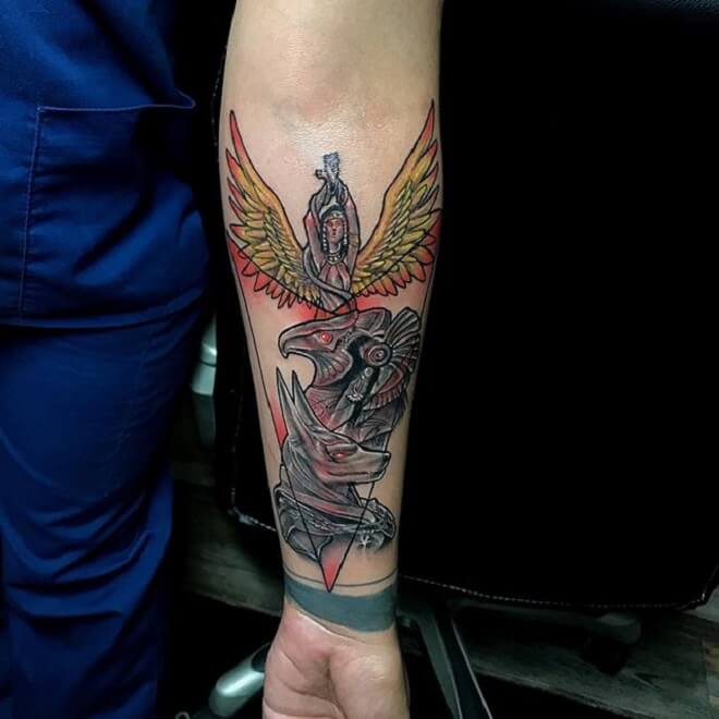 Anubis Arm Tattoo