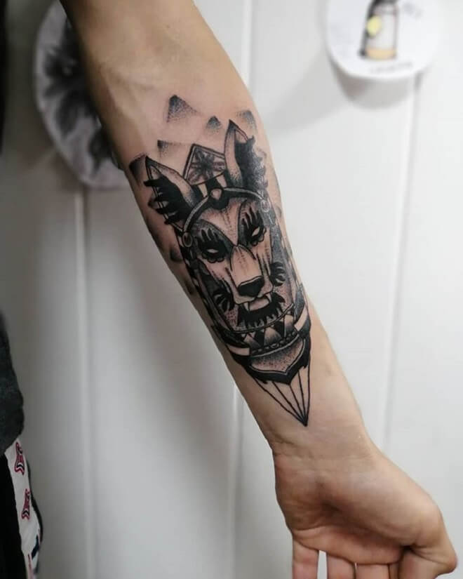 Anubis Hand Tattoo