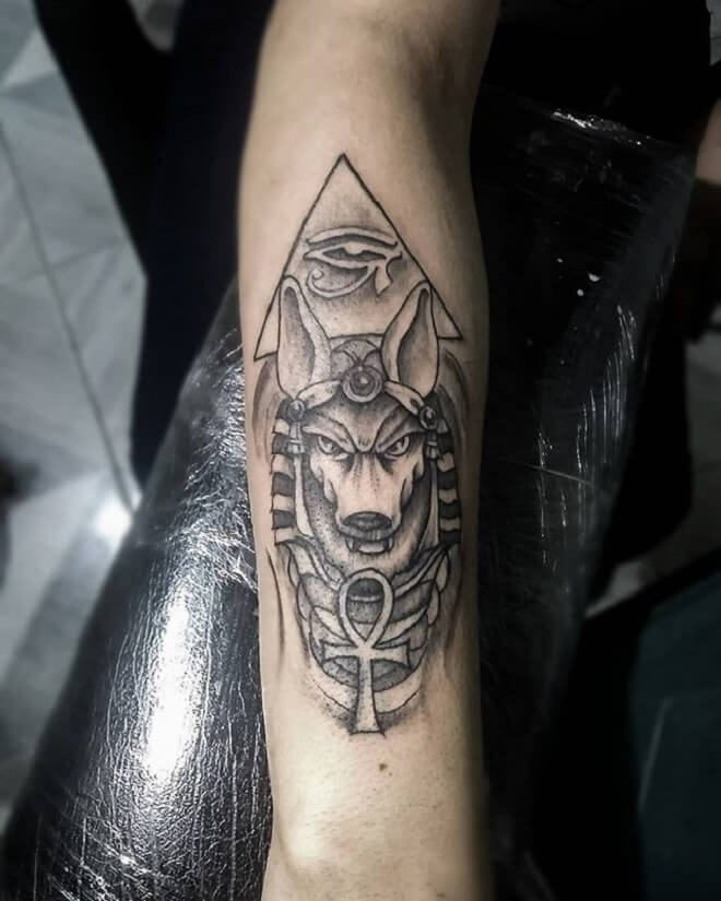 Arm Anubis Tattoo