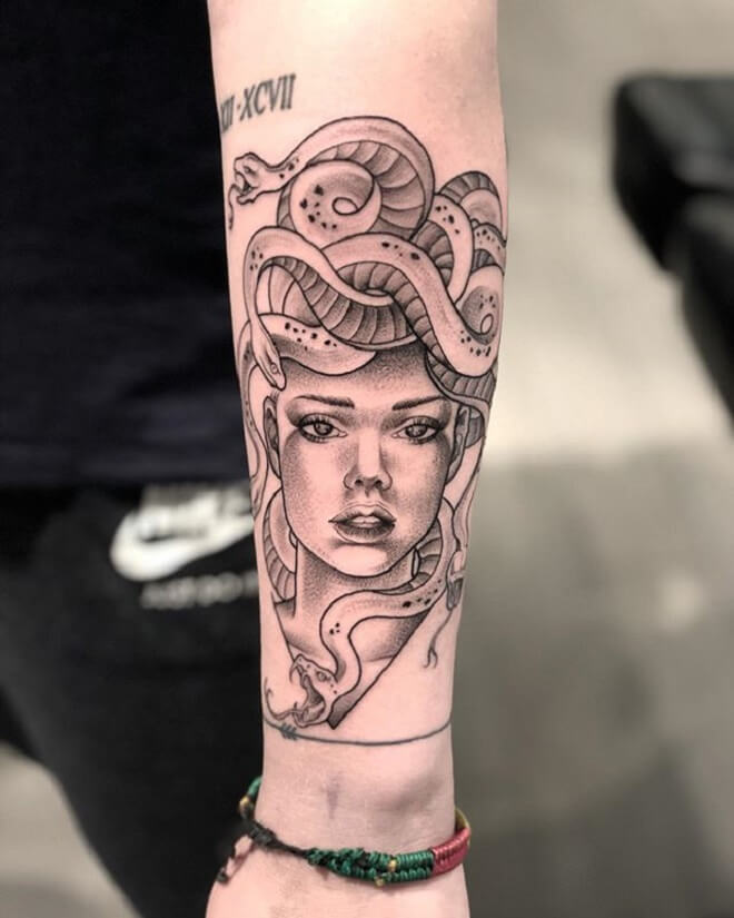 Arm Medusa Tattoo
