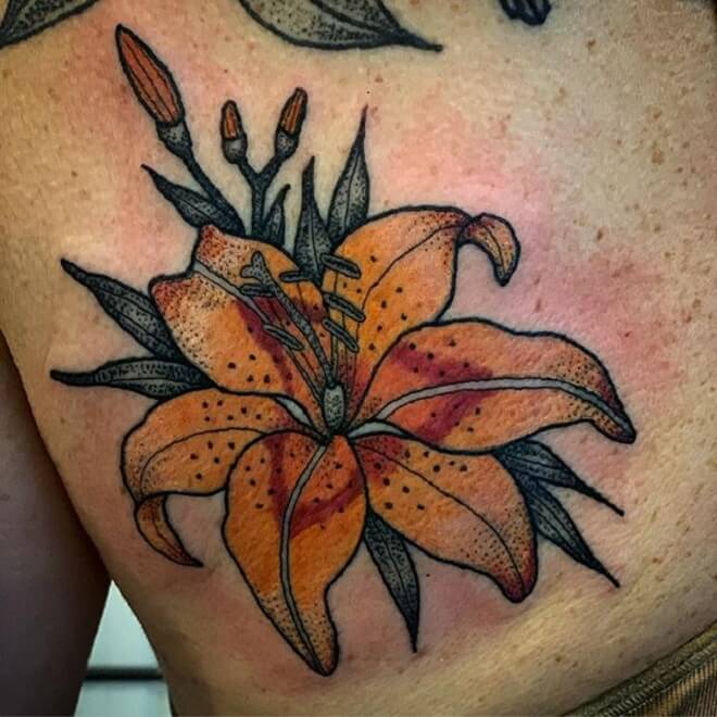 Awesome Lily Tattoo