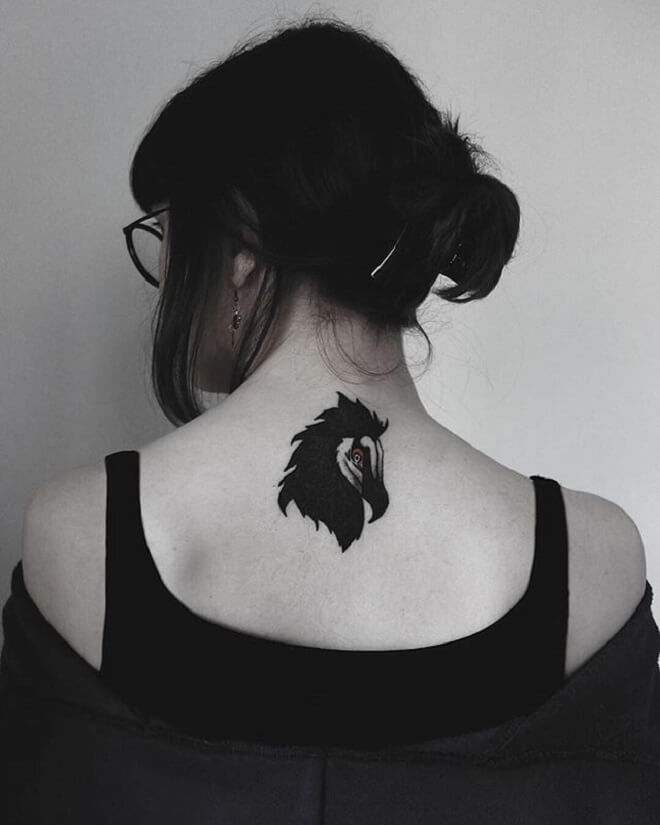 Awesome Neck Tattoo for Women