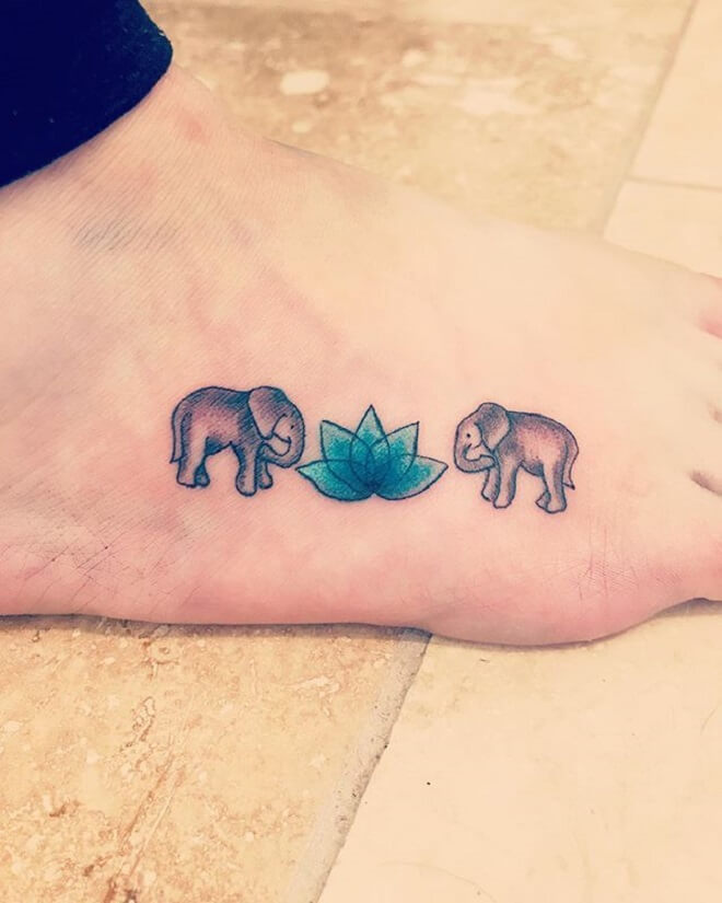 Baby Elephant Foot Tattoo