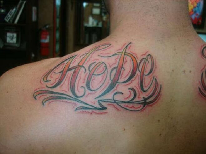 Back Hope Tattoo