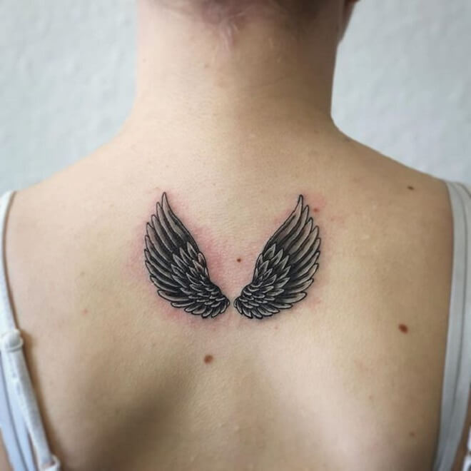 Top 30 Wing Tattoos | Perfect Wing Moon Tattoo Designs & Ideas