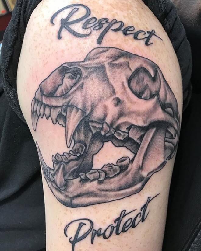 Bear Skull Quotes Tattoo