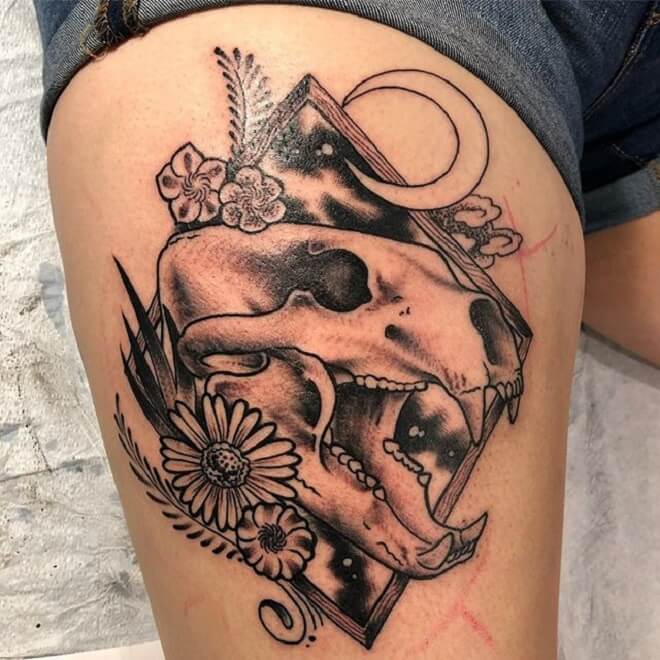 Bear Skull Tattoo Artist