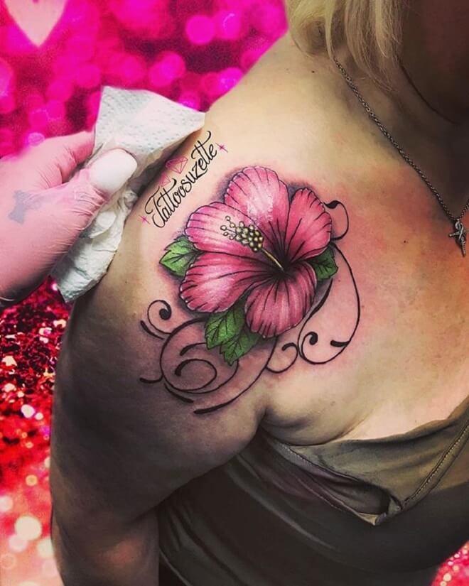 Best Flower Shoulder Tattoo