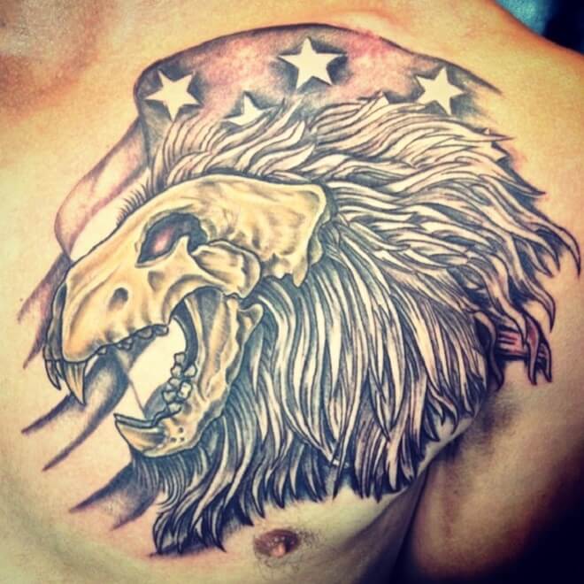 Best Lion Skull Tattoo