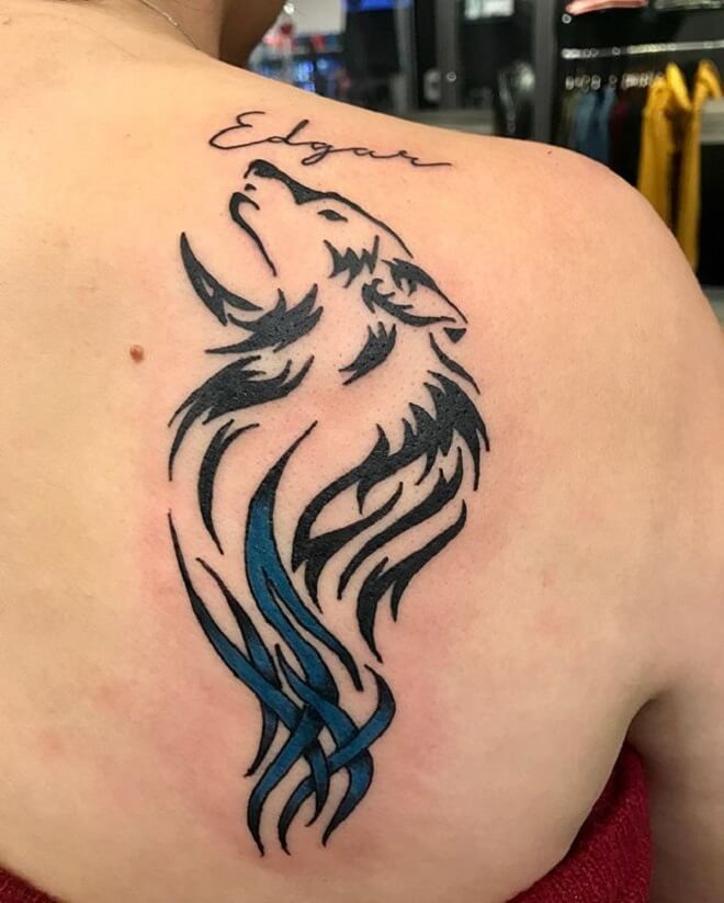 Best Tribal Wolf Tattoo