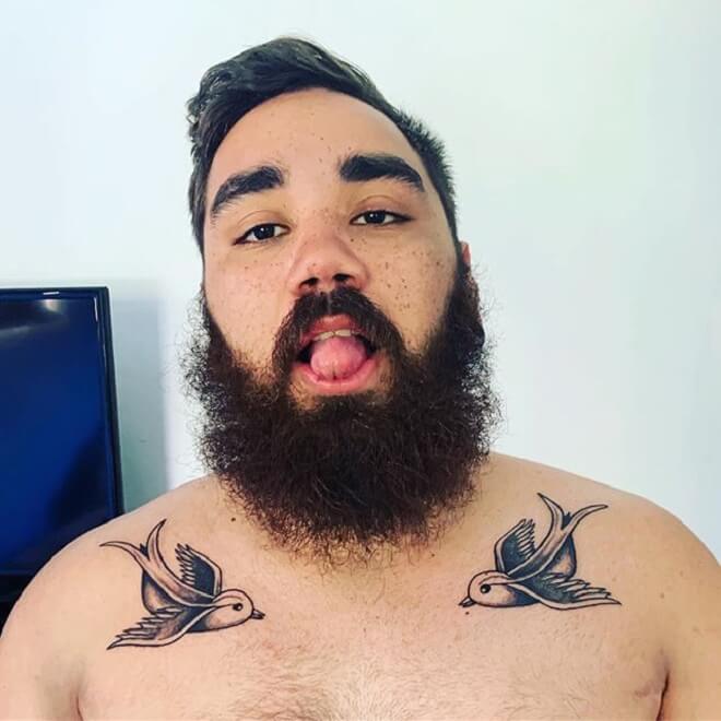 Bird Chest Tattoos for Men