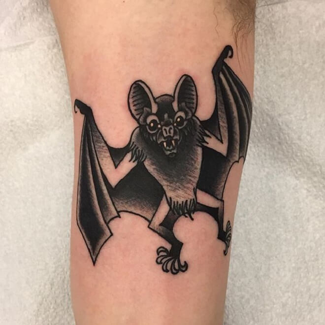 Black Bat Tattoo