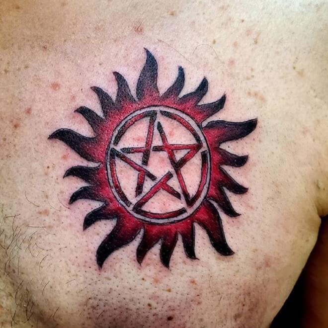 Black and Red Tattoo
