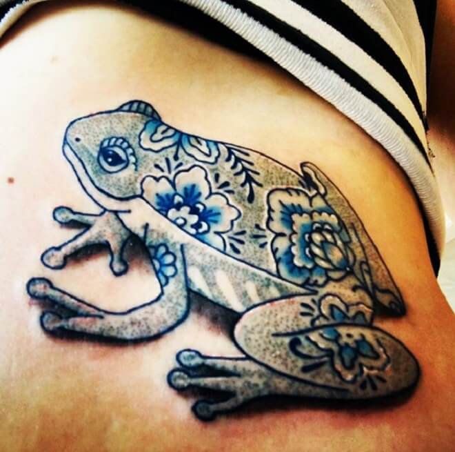 Blue Frog Tattoo