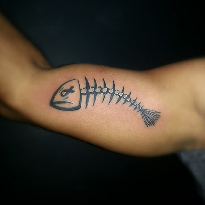 Body Fish skeleton Tattoo Art