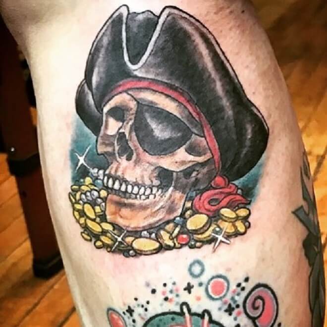 Body Pirate Skull Tattoo