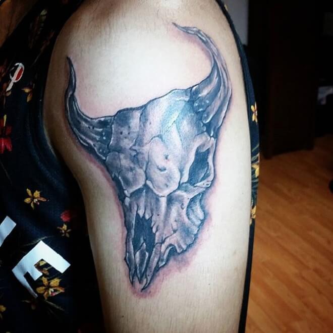 Bull Skull Tattoo Art