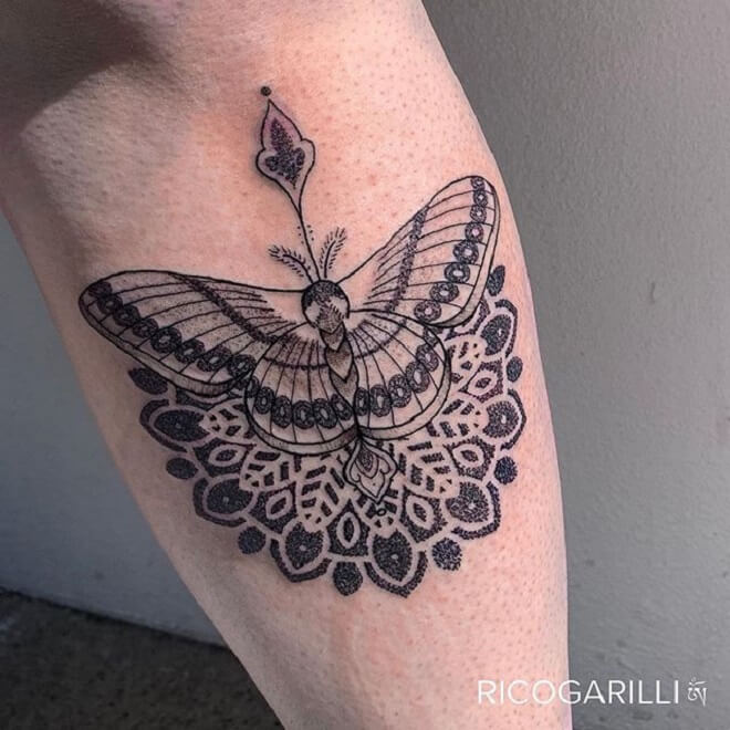 Butterfly Sacred Geometry Tattoo