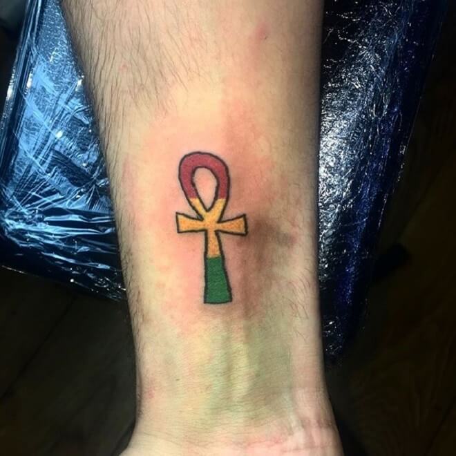 Color Ankh Tattoo