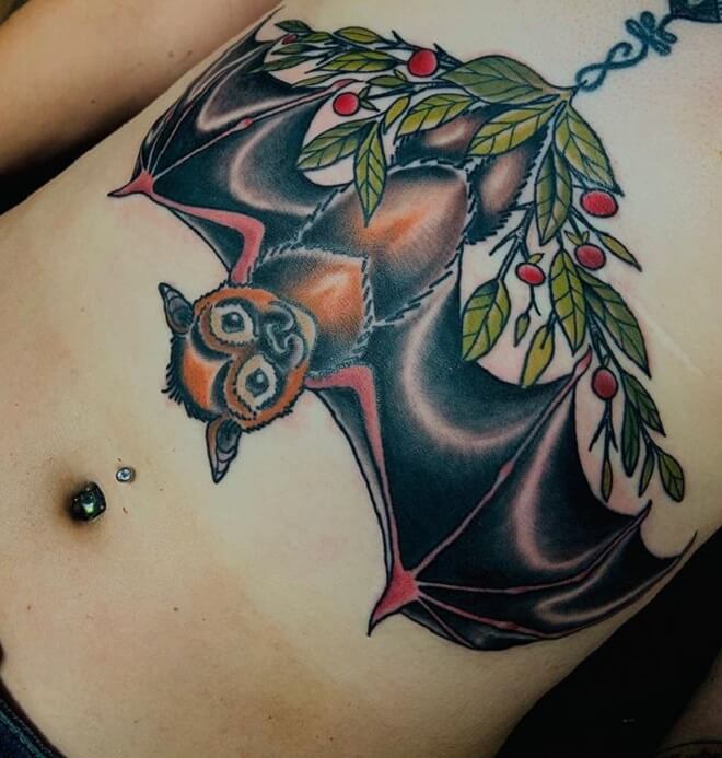 Color Bat Tattoo