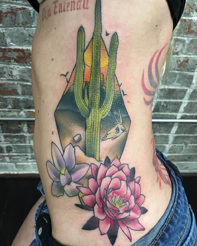 Color Cactus Tattoo
