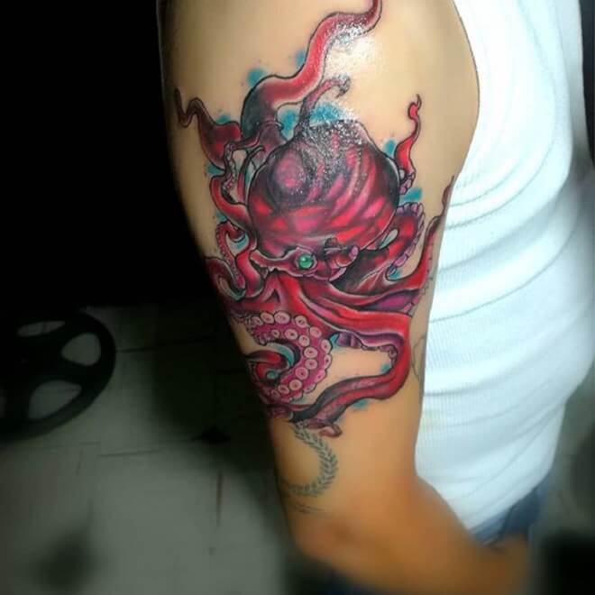 Color Kraken Tattoo