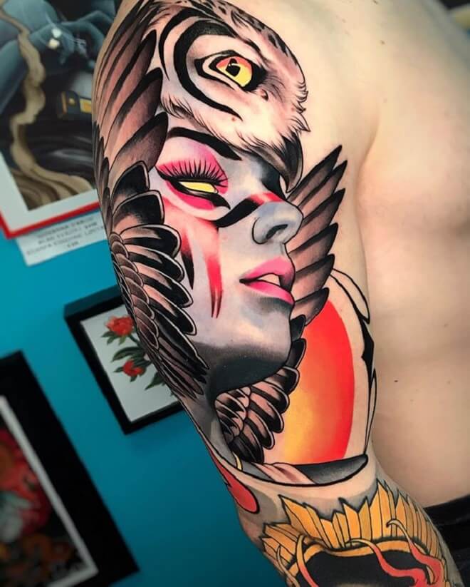 Color Neo Traditional Tattoo