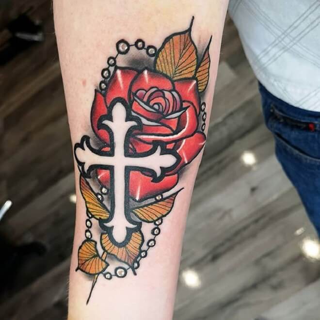 Color Rosary Tattoo